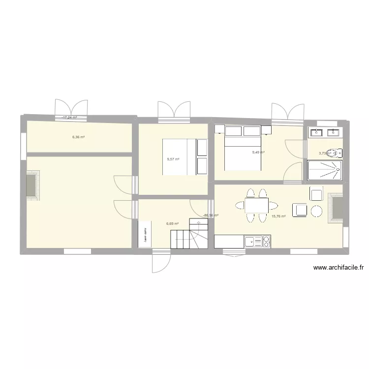 Maison sud c. Plan de 