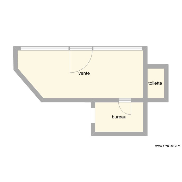 A l\'aube des fleure. Plan de 3 pièces et 31 m2