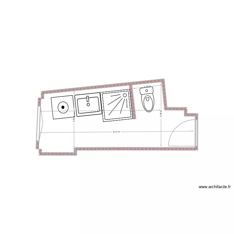 appart DELZONS salle de bains. Plan de appart DELZONS salle de bains. Plan de