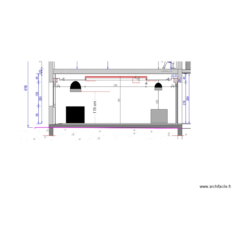 suspensions salon. Plan de 0 pièce et 0 m2