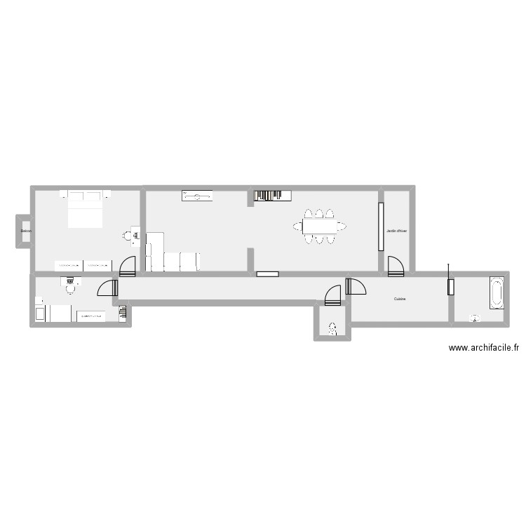 roi, 211. Plan de 9 pièces et 127 m2
