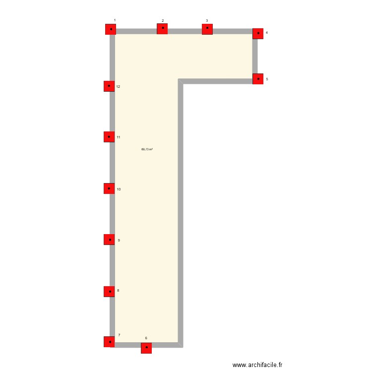 Dominianni terrasse MP / Massifs. Plan de 1 pièce et 70 m2