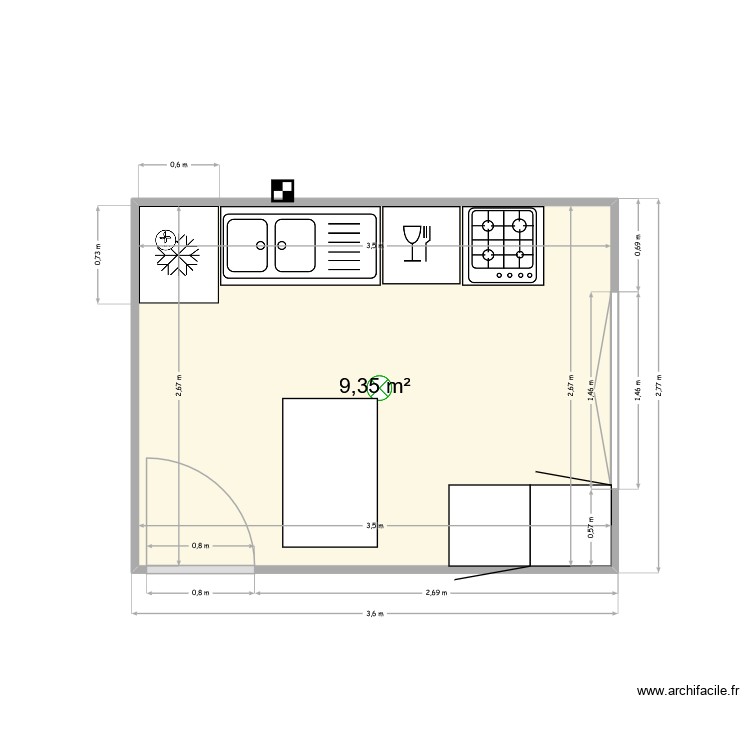 Cuisine P. Plan de 0 pièce et 0 m2