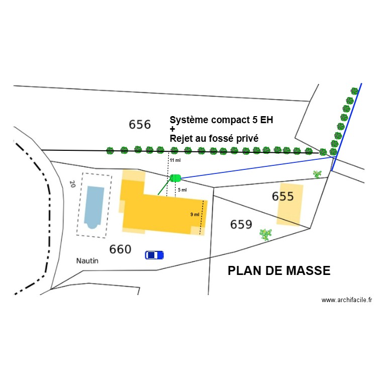 Kudle. Plan de 0 pièce et 0 m2