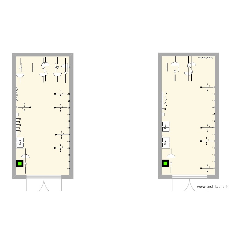 Mozart. Plan de 2 pièces et 65 m2