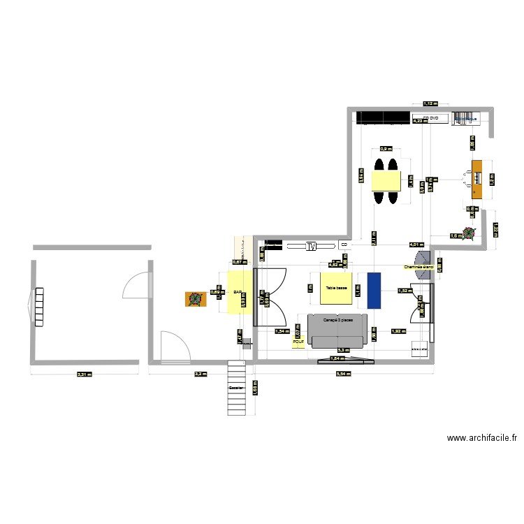 salon 1. Plan de 0 pièce et 0 m2