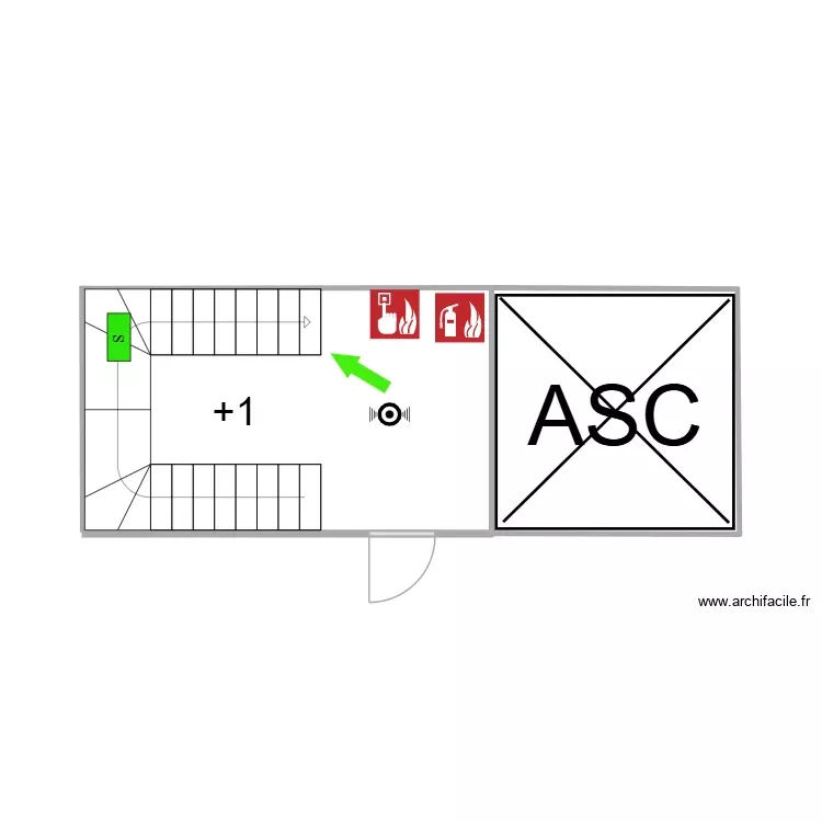 hall étage +1. Plan de hall étage +1. Plan de