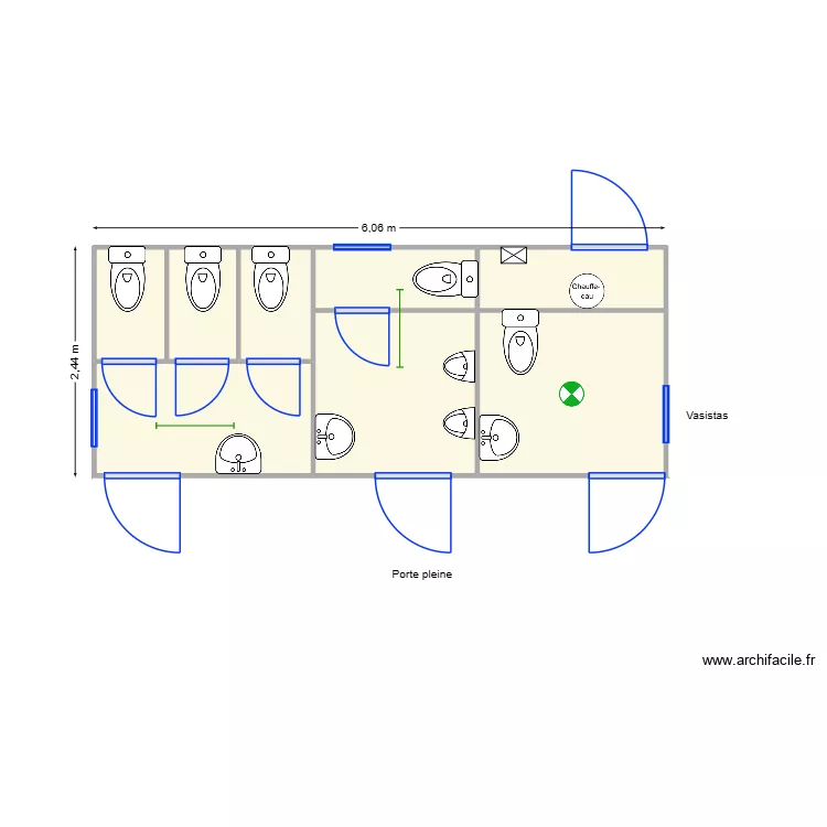 V531. Plan de 8  et 14 m²