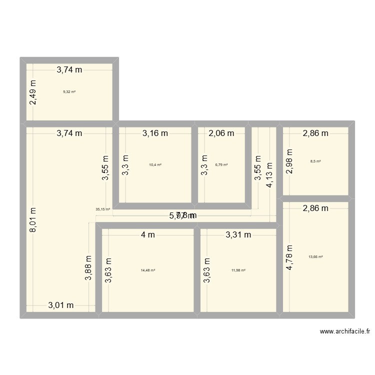 Maison Nath. Plan de 8 pièces et 110 m2