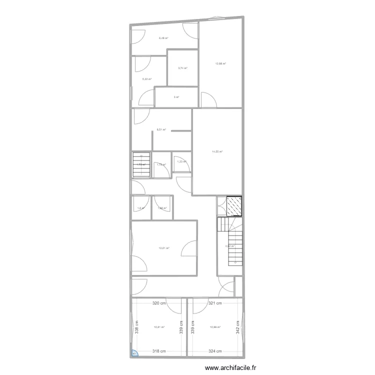 Ere batiment B. Plan de 