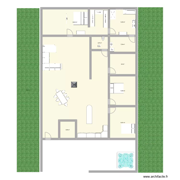 Plan hangars. Plan de 