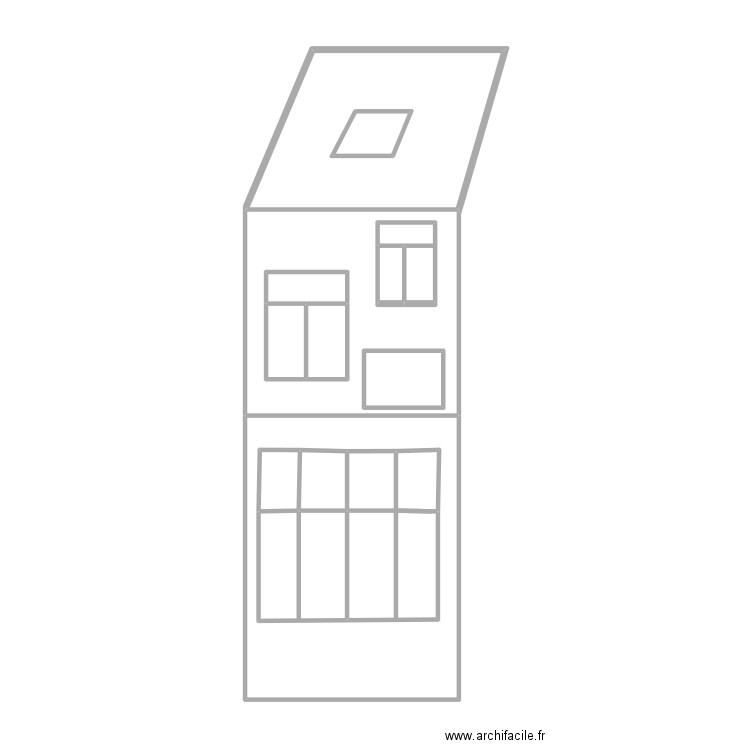 Facade Arrière Mail 55. Plan de 0 pièce et 0 m2