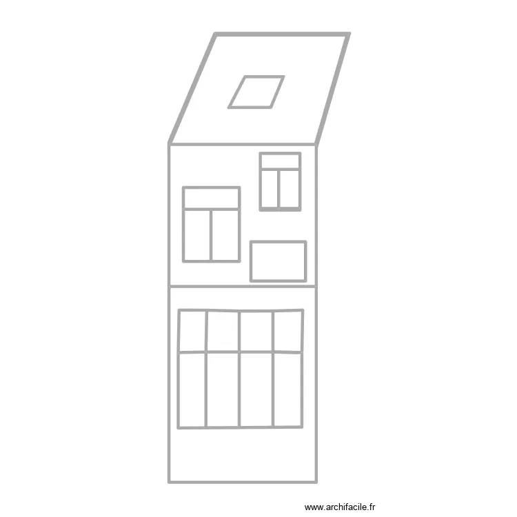 Facade Arri&egrave;re Mail 55. Plan de 