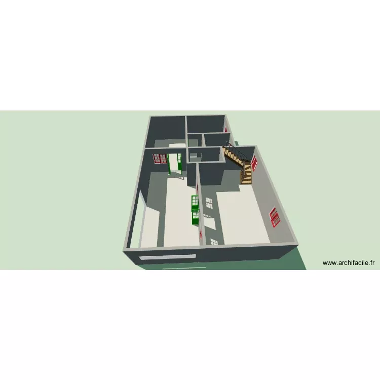 REZ DE CHAUSSEZ 1. Plan de 7 Pièces et 87 m² REZ DE CHAUSSEZ 1. Plan de 7 Pièces et 87 m²