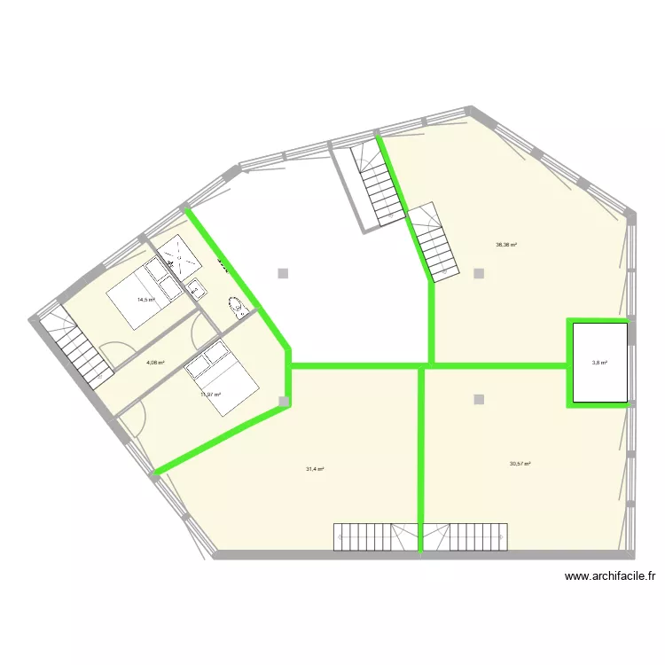 Bara plan sousplex. Plan de 