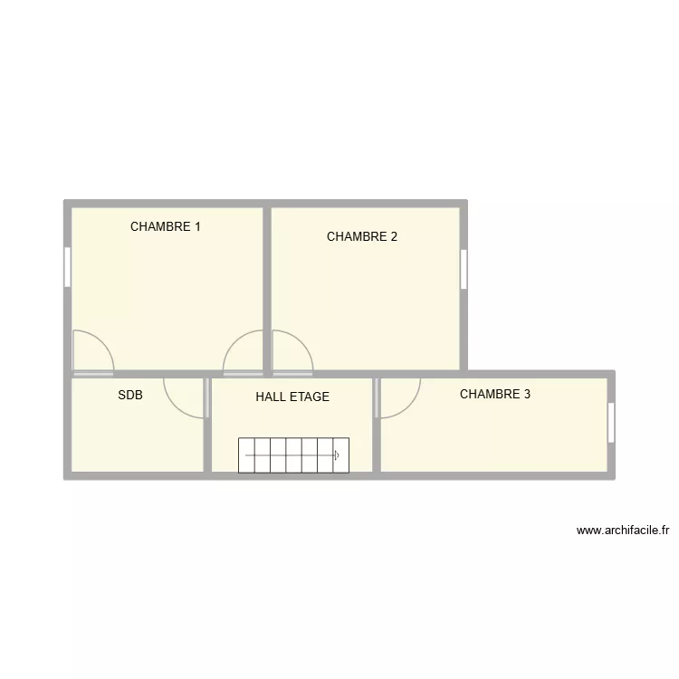PLAN DELEPINE ETAGE 1. Plan de 5 pièces et 25 m²