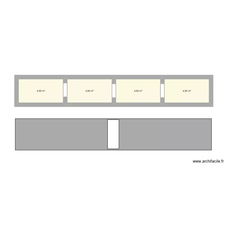 max. Plan de 4 pièces et 18 m²