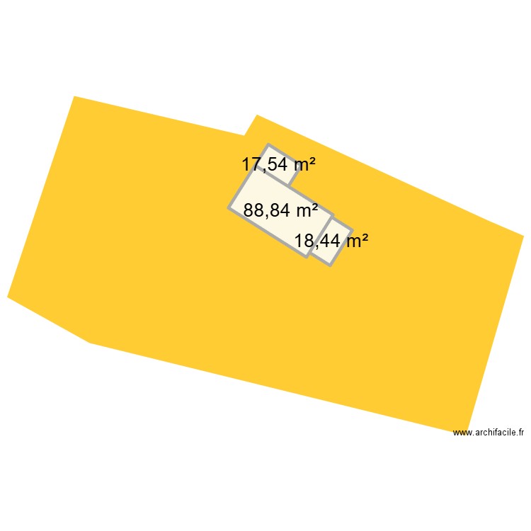 ricarville. Plan de 3 pièces et 125 m2