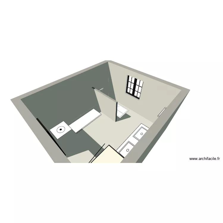 salle de bain. Plan de 1 et 18 m² salle de bain. Plan de 1 et 18 m²