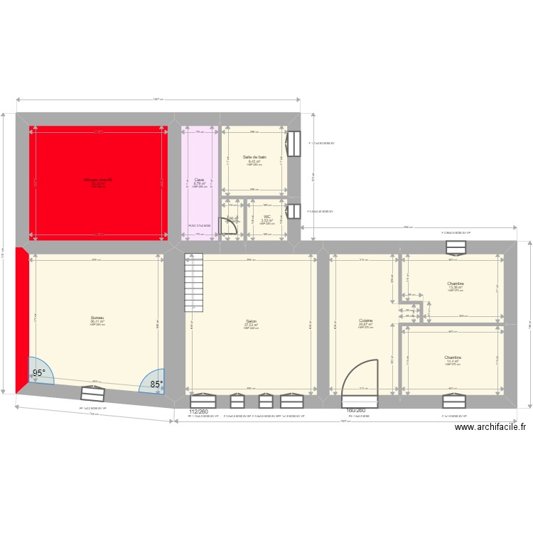  ML24013747  NIVET. Plan de 16 pièces et 354 m2