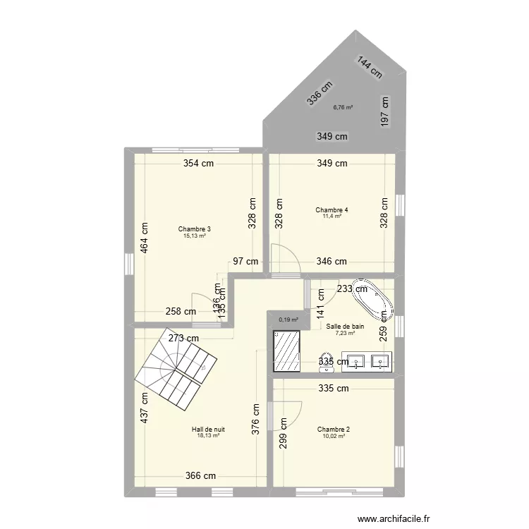Maison Herve 3 avec cotes. Plan de 