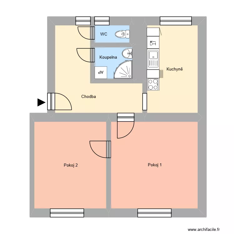 Chopinova 129, byt 5. Plan de 11  et 179 m²