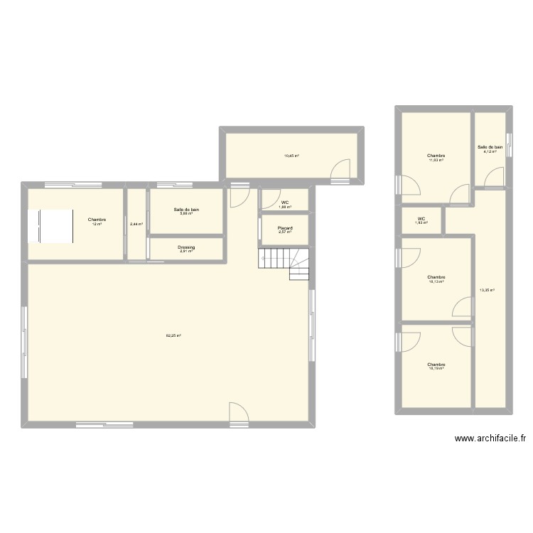 maison container 1. Plan de 14 pièces et 171 m2