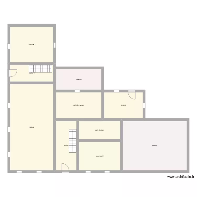 tabary post travaux. Plan de 10 pièces et 195 m²