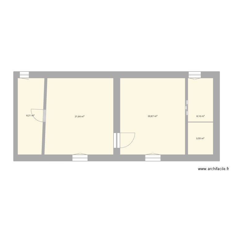 PLAN n1. Plan de 8 pièces et 122 m2