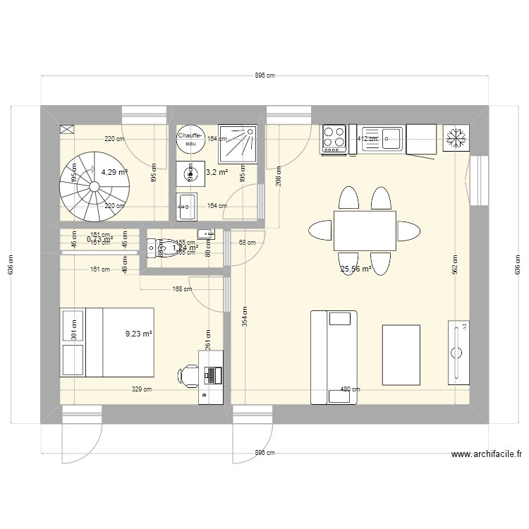 Maison Locative essais. Plan de 13 pièces et 90 m2
