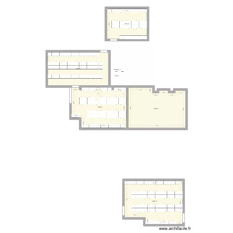 vestiaires boulot 50cm. Plan de vestiaires boulot 50cm. Plan de
