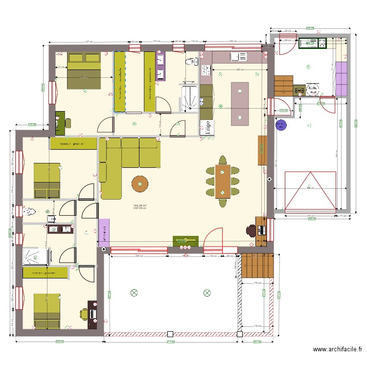 font de clarette interieur 3. Plan de 1 pièce et 144 m2