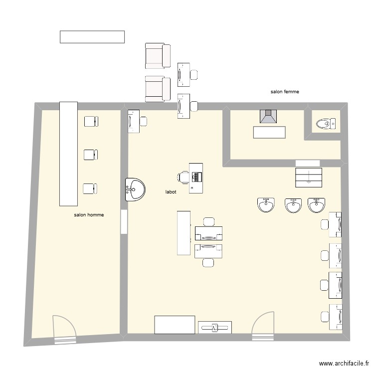 travaille melissa. Plan de 3 pièces et 86 m2