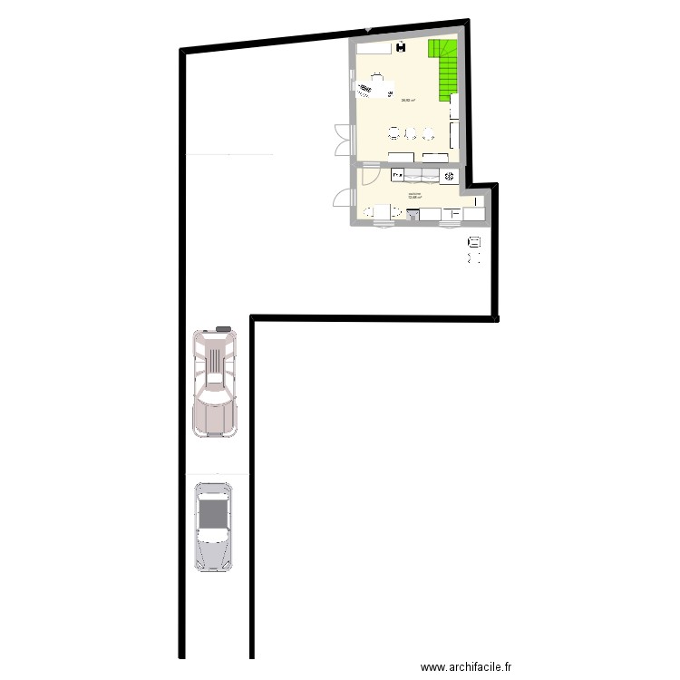 Projet 1. Plan de 7 pièces et 81 m2