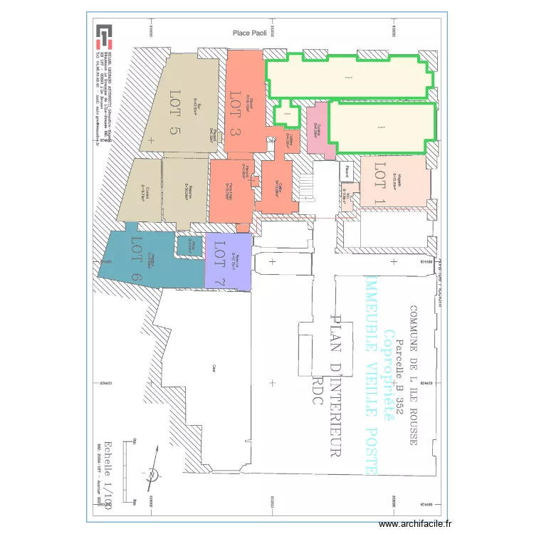Rdc 2 Piccioni. Plan de 