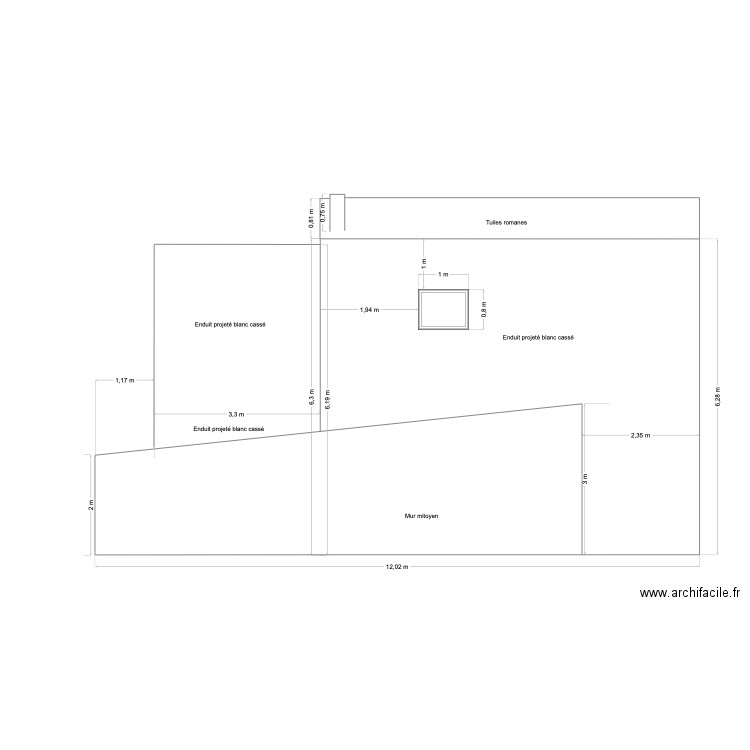 plan de facade Nord. Plan de 0 pièce et 0 m2