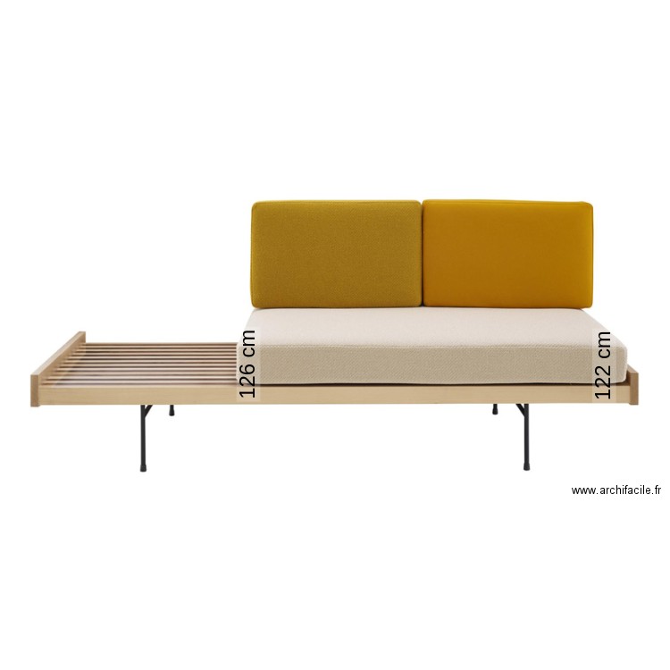 daybed lr. Plan de 0 pièce et 0 m2