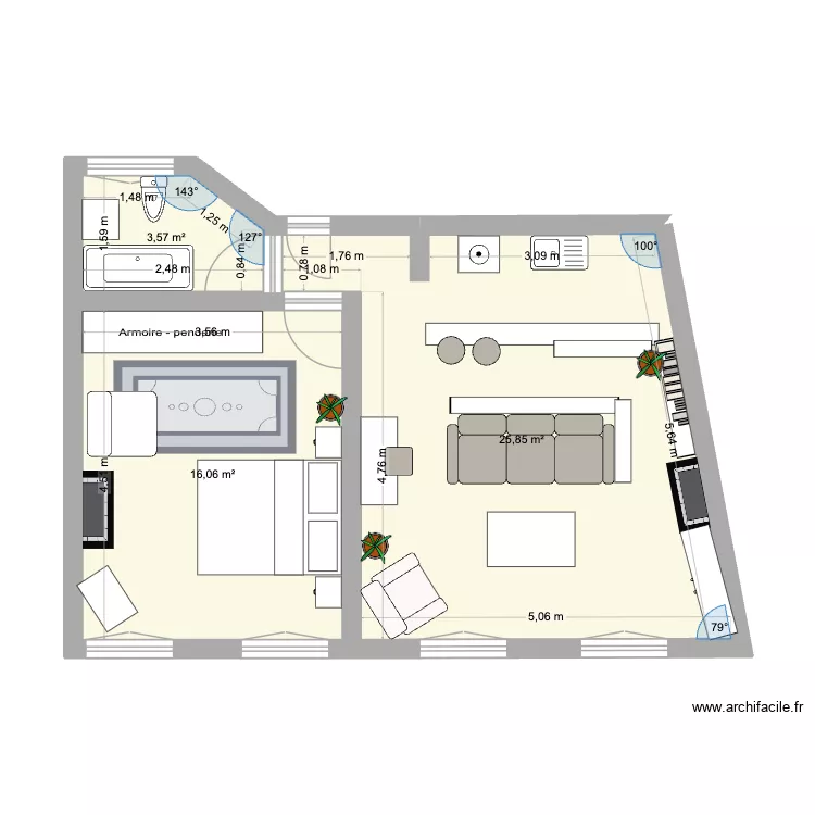 ciseaux oo. Plan de 3 et 45 m² ciseaux oo. Plan de 3 et 45 m²