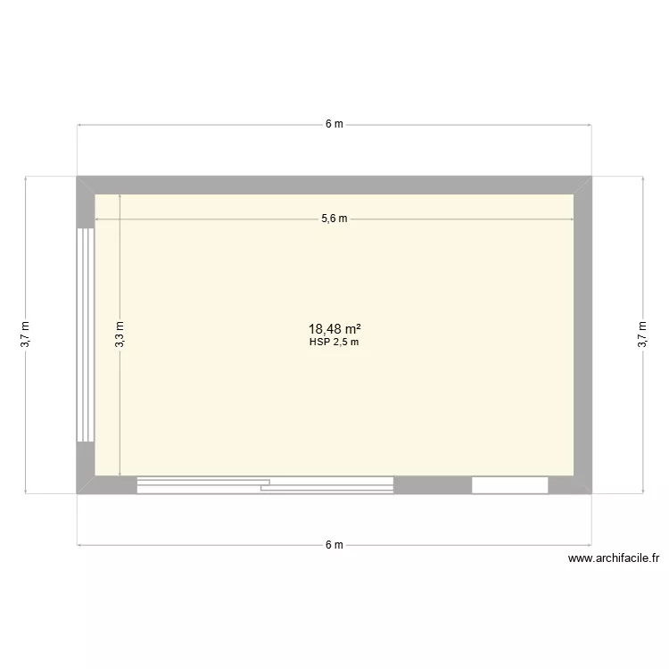 extension. Plan de 1 et 18 m² extension. Plan de 1 et 18 m²