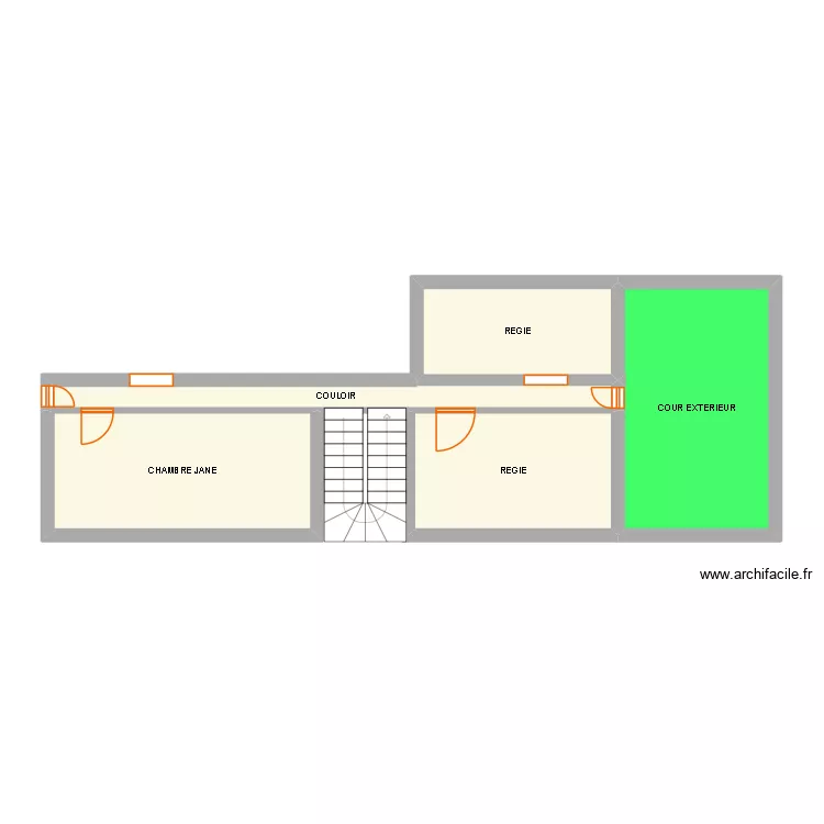 REZ-DE-CHAUSSE - DECOR. Plan de 5 Pièces et 51 m²