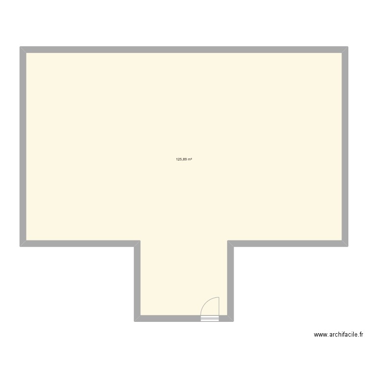 bbbbbb. Plan de 1 pièce et 126 m2