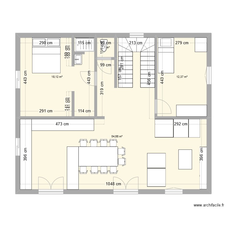 étage Lamanon V3. Plan de 4 pièces et 86 m2