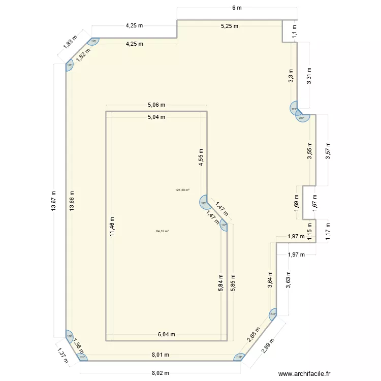 Ariso llupia. Plan de 2 Pièces et 250 m²