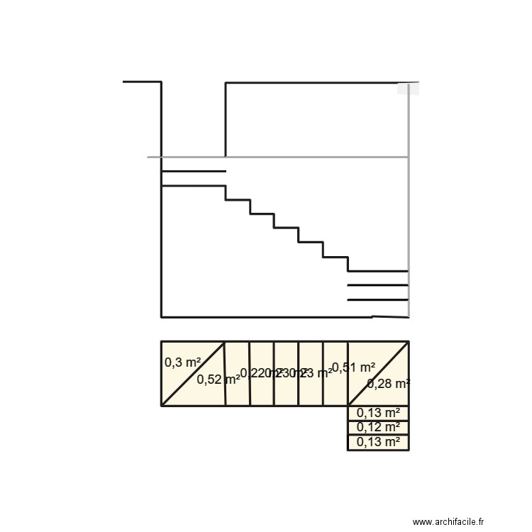 Escaliers extérieurs 2. Plan de 10 pièces et 3 m2