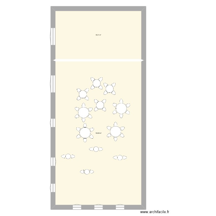 Florent Bartiaux. Plan de 2 pièces et 223 m2