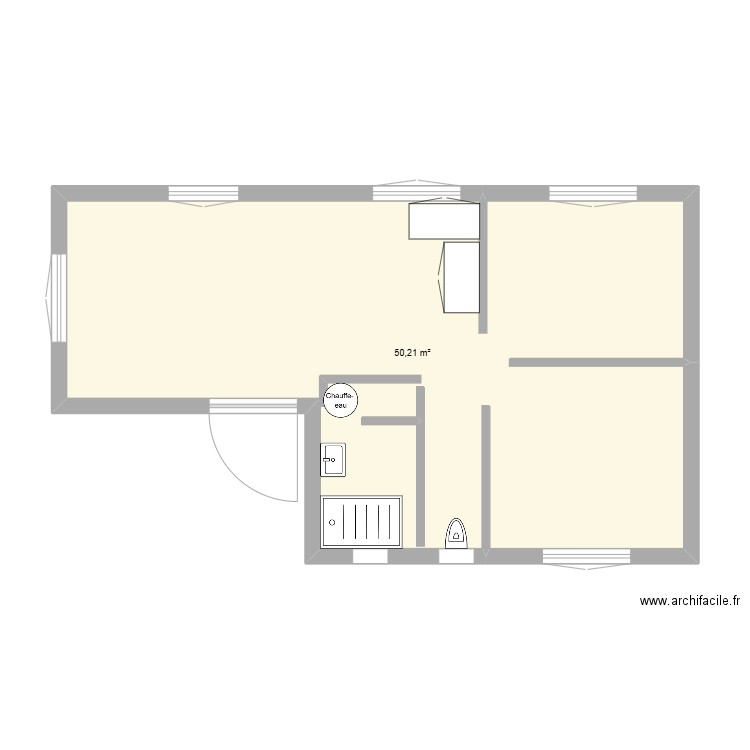 MAISON LA LONDE. Plan de 1 pièce et 50 m2
