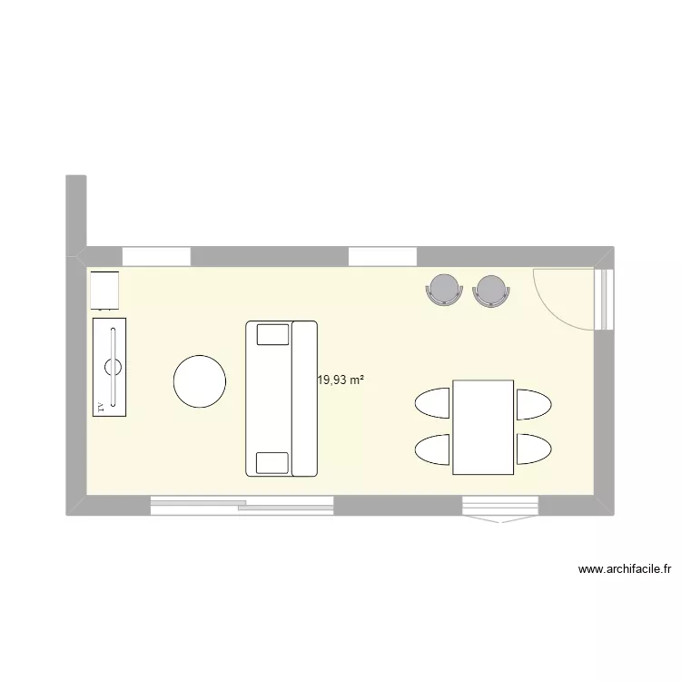 maison salon. Plan de 
