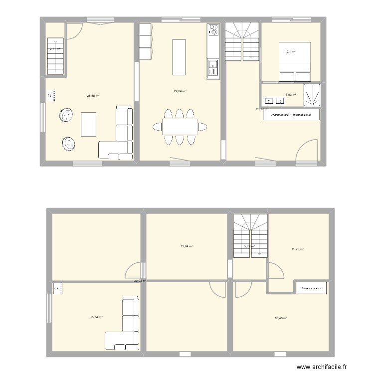 maison 3. Plan de 12 pièces et 186 m2