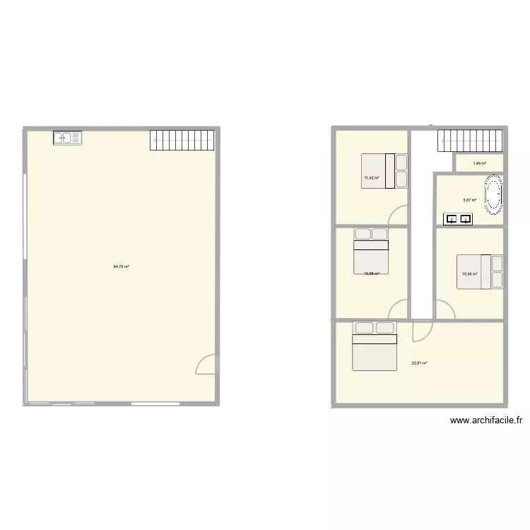 plan 2. Plan de 7 Pièces et 147 m² plan 2. Plan de 7 Pièces et 147 m²