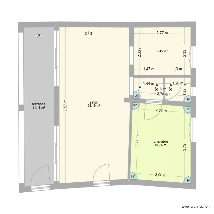 pepite reseaux. Plan de 5  et 57 m²